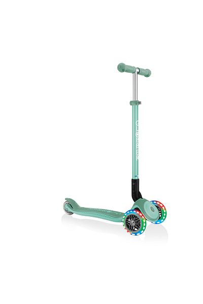 Globber Primo Plus Mint Green Foldable Lighted Scooter