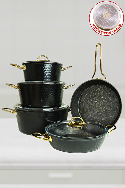 Evren 9 Parça Dövme Seri İndüksiyon Tabanlı Non-Stick Tencere Seti