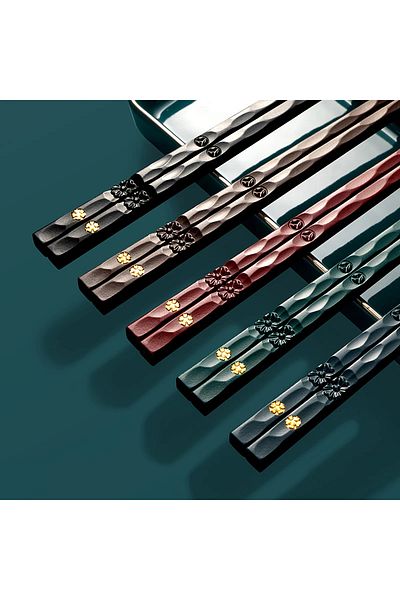 Choice 5Pairs Mix 5 Pairs Reusable Chopsticks Korean Chopsticks Dishwasher Chopsticks Washable Food Grade C