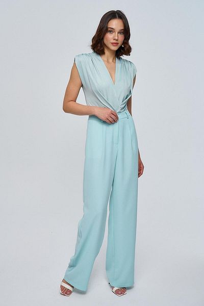 Tuba Butik Palazzo Mint Green Women's Trousers