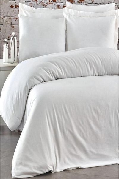 Ender Home Set de lenjerie de pat din satin din bumbac dublu Satelle