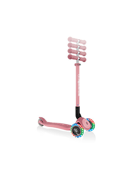 Globber Primo Plus Katlanabilir Işıklı Scooter - Pastel Pembe