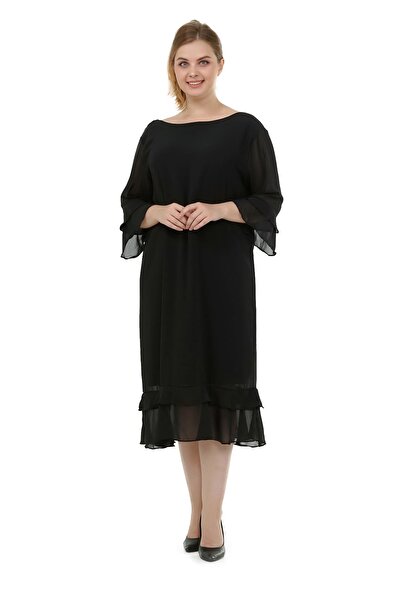 modayız Φόρεμα σιφόν μεγάλου μεγέθους 11C-1830