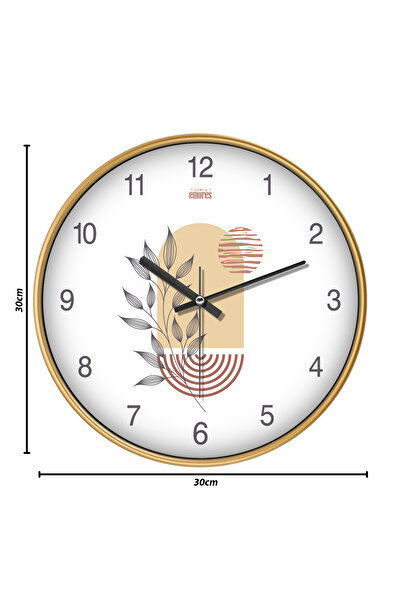 EMORES 30 Cm Gerçek Cam Sessiz Mekanizma Duvar Saati