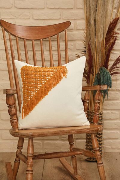 Aisha's Design 45X45 cm Lace Detailed Throw Pillow Cover - K-411