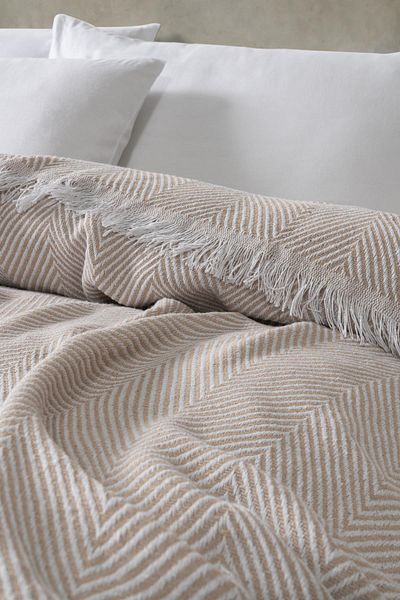 Ender Home Double Pique Blanket Bedspread and Sofa Shawl - Multi-purpose