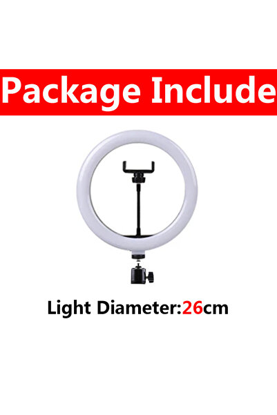 Choice مصباح سيلفي LED دائري 26 سم فقط، 10 بوصة، يدعم حامل ثلاثي القوائم، منا...