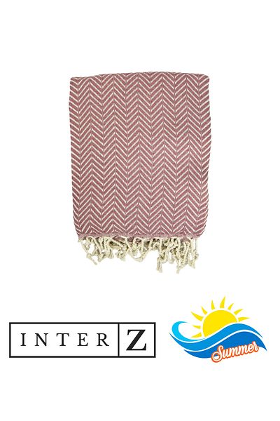 INTER Z Πετσέτα θαλάσσης Marmaris Dusty Rose Cotton - Xxl 100x180cm