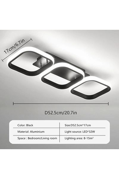 DARHYN Cool White CLX021 Square 3H LED Ceiling Light Modern Round Square-shaped For Hallway Bedroom Checkro
