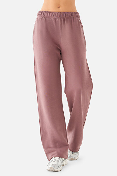 Superstacy Amelia Flared Leg Wide Leg Dark Rose Sweatpants
