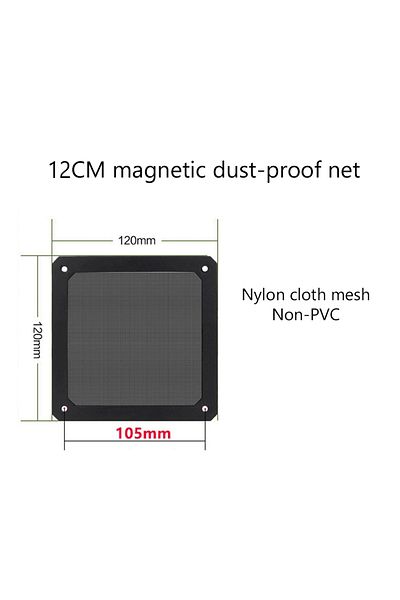 ALLOYSEED Black 12cm 8cm 12cm 14cm Magnetic Frame Black Mesh Dust Filter Magnet Dustproof Mesh Cover Net Guard