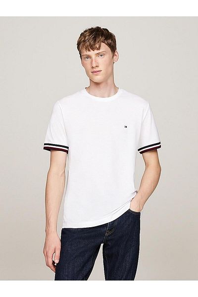 Tommy Hilfiger Global Stripe Cuff Pique Tee