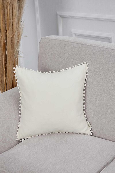Aisha's Design غطاء وسادة مزخرف بوم بوم - K-106