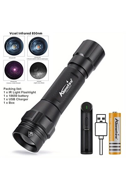 Choice بطارية 18650 سوداء، ضوء الأشعة تحت الحمراء 850 نانومتر و940 نانومتر، أ...