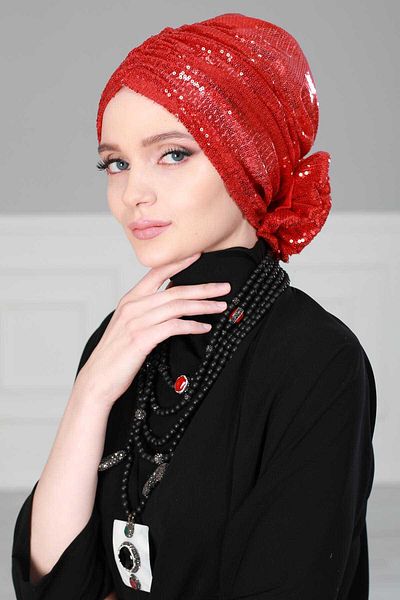 Aisha's Design Sequined Rose Bonnet - B-21P Model