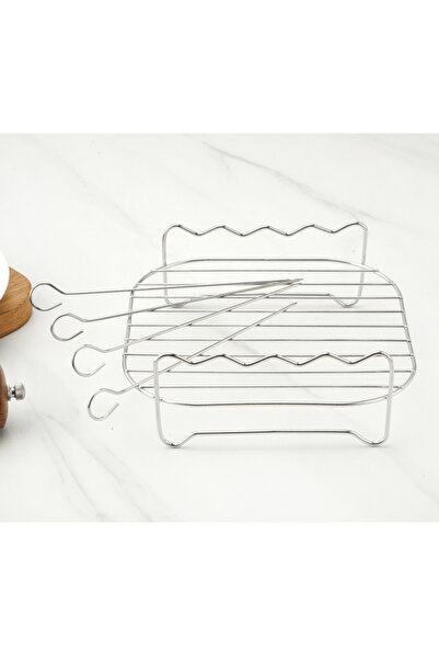 Choice شواية عصا خبز مجموعة شواية خارجية مع أسياخ مقلاة هوائية مربعة شواية بخار قضيب من الفولاذ المقاوم للصدأ