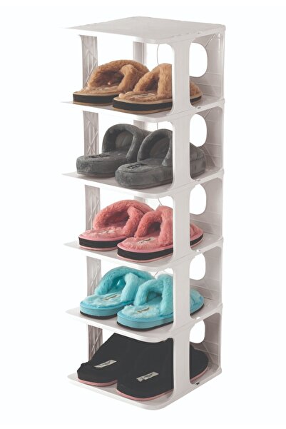 Pazarcan White Blanche Luxury Shoe Rack (5389)