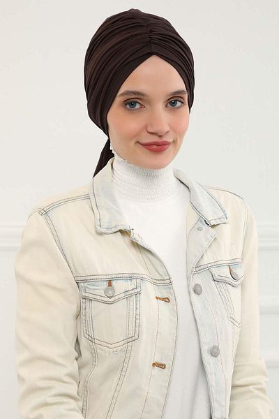 Aisha's Design بونيه قطن ممشط - برباط، موديل b-1