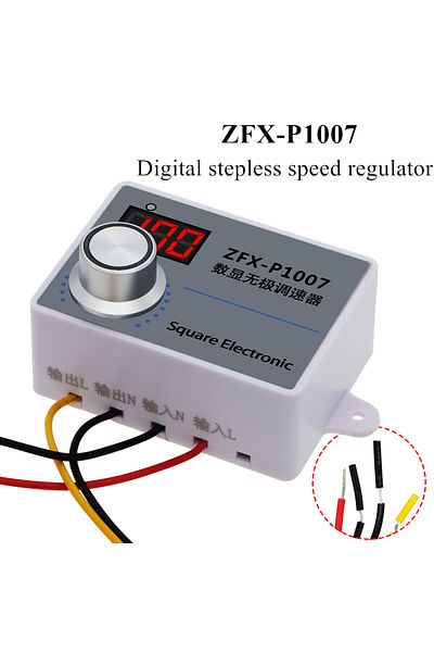Choice Zfx-p1007 Speed Controller Waterproof 500w Digital Infinite Speed Regulator Stepless Speed Govern...