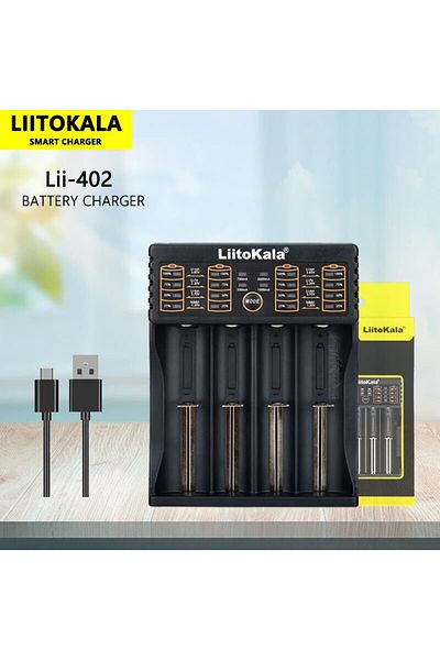 liitokala Lii-402 Lii-402 18650 3.7V 3.2V 3.85V 26650 20700 14500 21700 25500 16340 1.2V NiMH Lithiu
