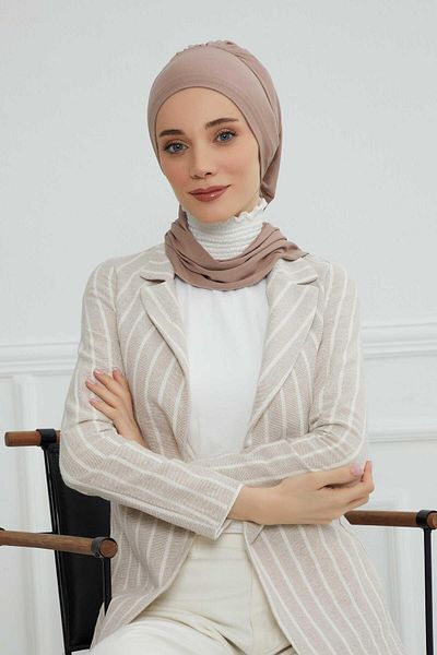Aisha's Design عمامة قطنية ممشطة جاهزة - HT-96, HT-96