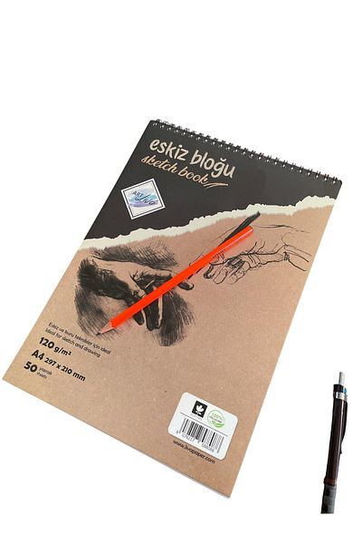 tuvval A4 120Gr 50 Sheets+2B Pen Gift - Sketchbook