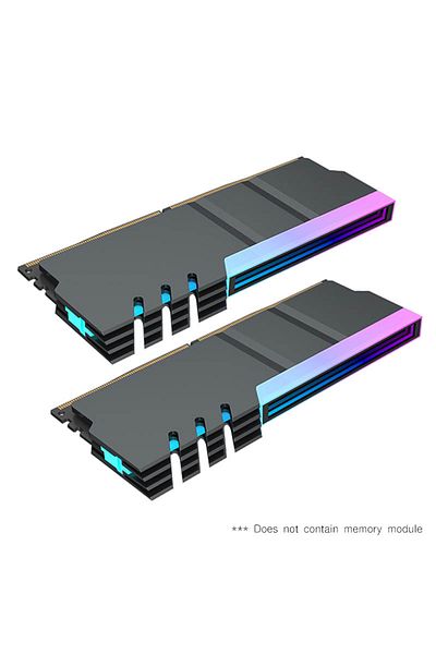 Choice وحدة ذاكرة مزامنة Argb Ddr4 Ddr5 5v من Jumpeak باللون الأسود قطعتين، مبرد كمبيوتر PC RGB ملون RAM Coole