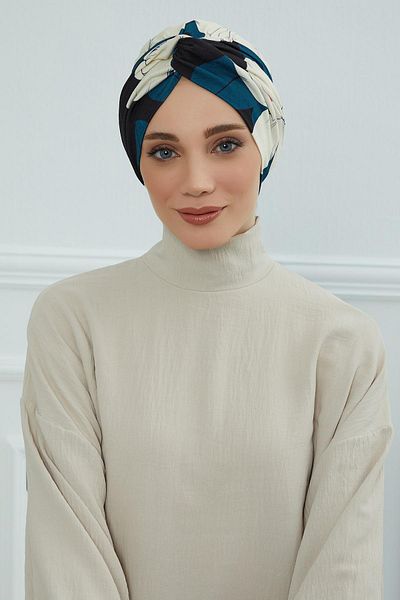 Aisha's Design بونيه منقوش - موديل B-4YD