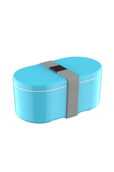 zweikell Carolina 3 Compartment 1450ml Lunch Box - Boxy Large Food Carrying Container - Blue