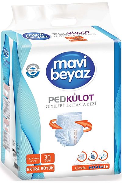 Mavi beyaz Patient Diapers XL - 240 Pieces Absorbent Extra Large Panties