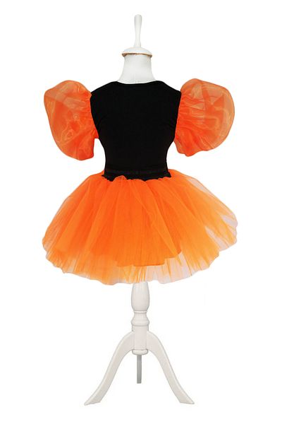 egolika kids Balloon Sleeve Pumpkin Printed Badi Skirt Costume