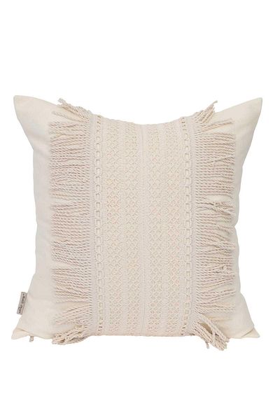 Aisha's Design Large Twisted Fringed Special Design Throw Pillow Cover,k-167