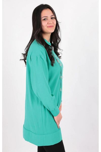 Puane Women's Rib and Zipper Detail Asymmetrical Helsinki Tunic Puane 10431