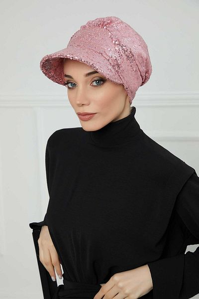 Aisha's Design Sequined Brim Hat - Bonnet,B-73P