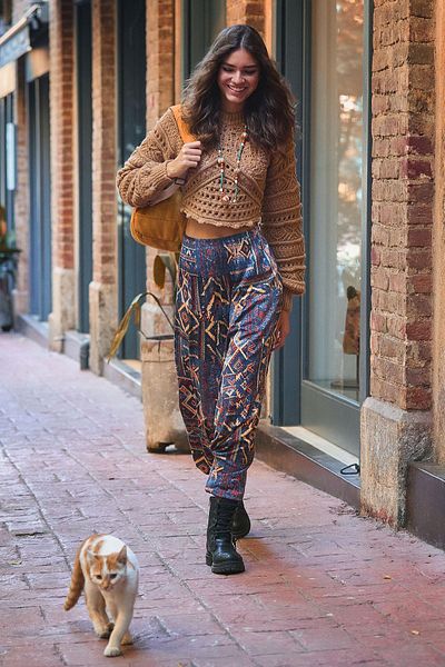 Los banditos Elastic Waist and Leg Authentic Patterned Shalwar Trousers