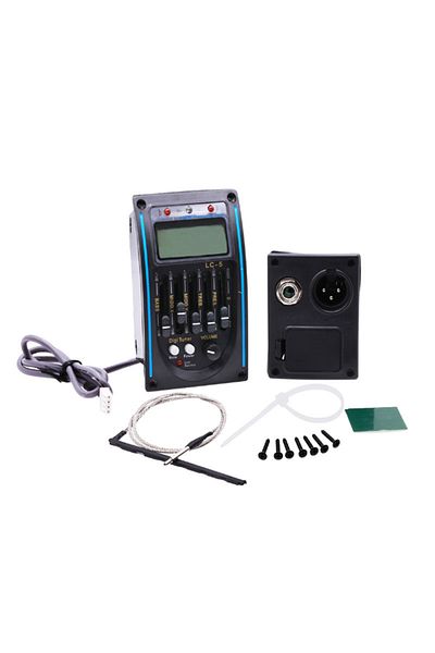 Choice LC-5 5 Bands Acoustic Guitar Pickup EQ Preamp LCD Tuner Piezo Pickup Equalizer System