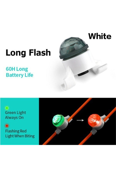 Choice منبه صيد السمك LED أبيض اللون، مزود بإضاءة ليلية لصيد الكارب، مع خاصية...