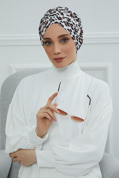 Aisha's Design بونيه حجاب منقوش - موديل B-9yd