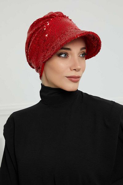 Aisha's Design Sequined Brim Hat - Bonnet,B-73P