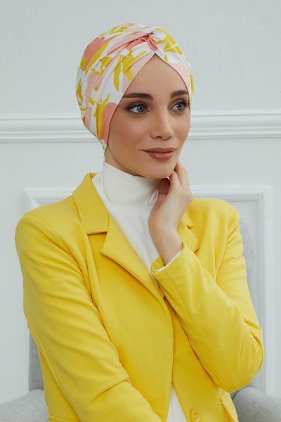 Aisha's Design بونيه منقوش - موديل B-4YD