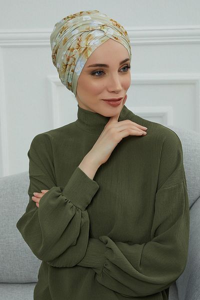 Aisha's Design Patterned Hijab Bonnet - B-9yd Model