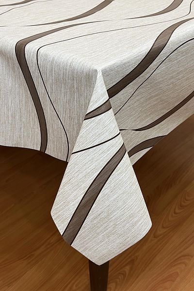 Pimula home Покривка за маса от PVC линолеум, която може да се пере - с неплъзгаща се основа от влакна, 151-A