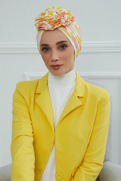 Aisha's Design Combed Cotton Patterned Rose Bonnet - B-21yd