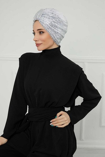 Aisha's Design Sequined Bonnet - Front Belt Detail, b-68p