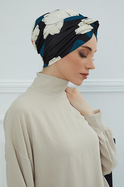 Aisha's Design بونيه منقوش - موديل B-4YD
