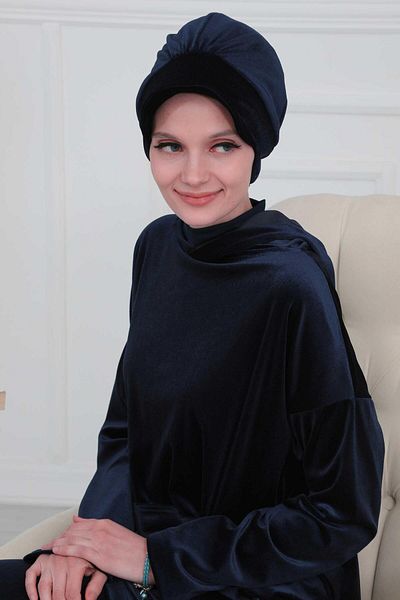 Aisha's Design Velvet Visor Bonnet - B-30K Model