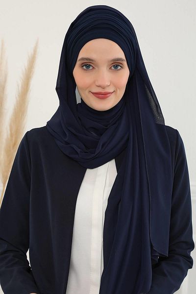 Aisha's Design Boneli Chiffon Shawl - Combed Cotton, Bts-1, Bts-1