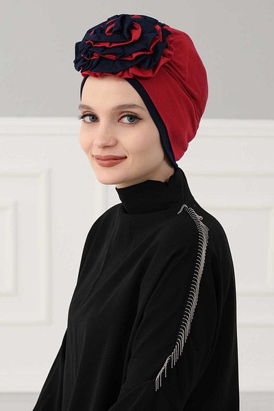 Aisha's Design Colorful Rose Bonnet - Double Design, b-28
