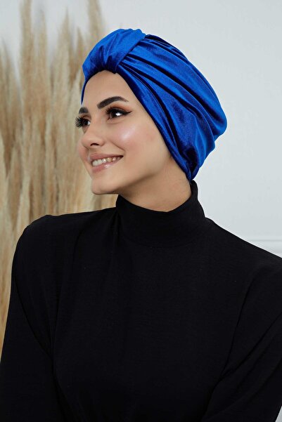 Aisha's Design Velvet Bonnet with Front Belt Detail, B-68K, Saks