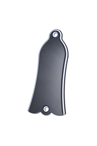 Choice 2 Holes Bell-shaped Pvc Truss Rod Cover Plate Scroll Plate For Gibson Lp Sg Flying V Es Guitar Black